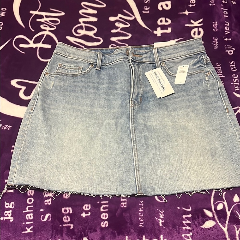 Old Navy Blue A-Line Mini Skirt